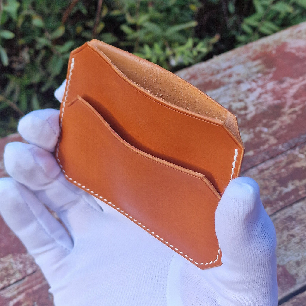 Leather 3-Pocket Cardholder – Light Tan Vachetta