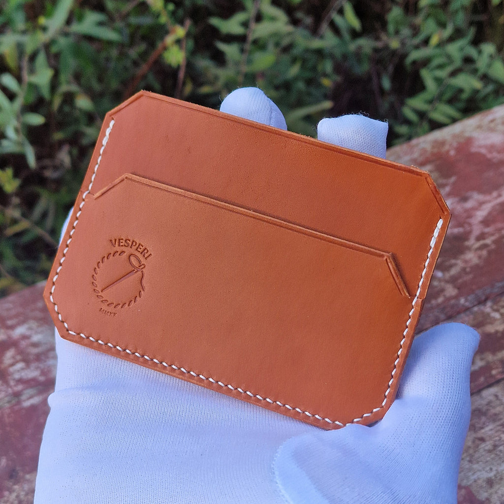 Leather 3-Pocket Cardholder – Light Tan Vachetta