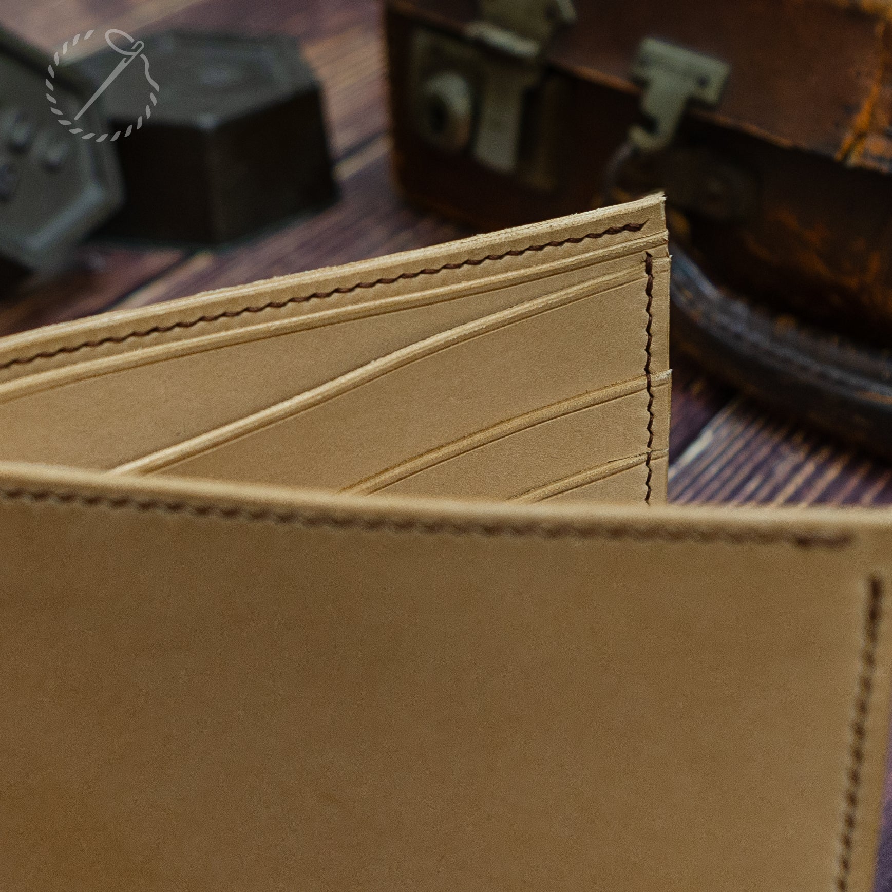 Leather Bifold Wallet – Light Tan Vachetta