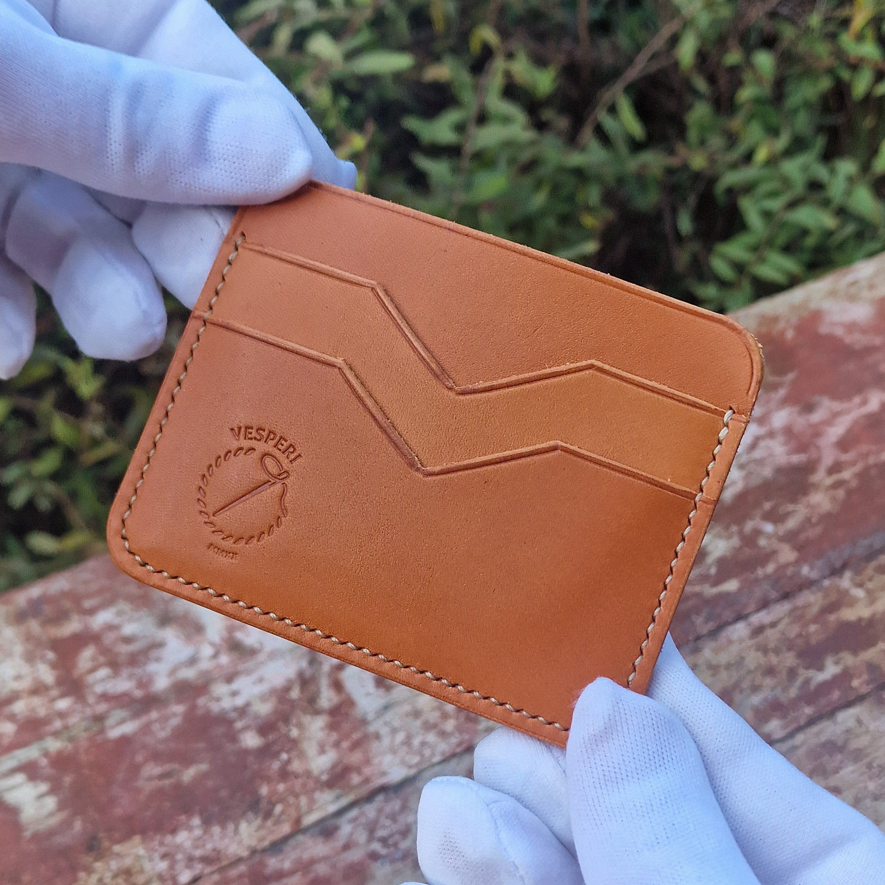 Leather 5-Pocket Cardholder – Light Tan Vachetta
