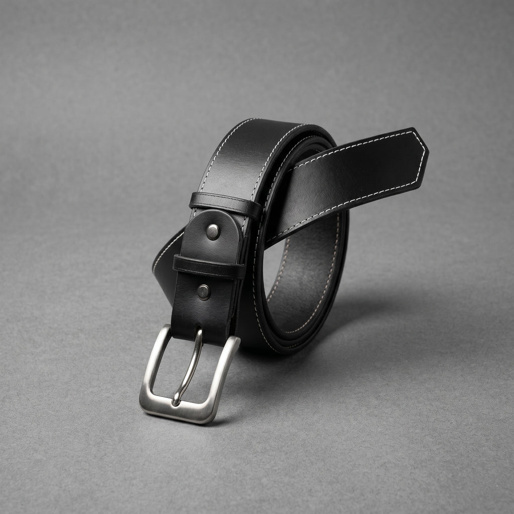 Classic Dress Belt — Vegetable-Tanned Leather — Stainless Steel Buckle