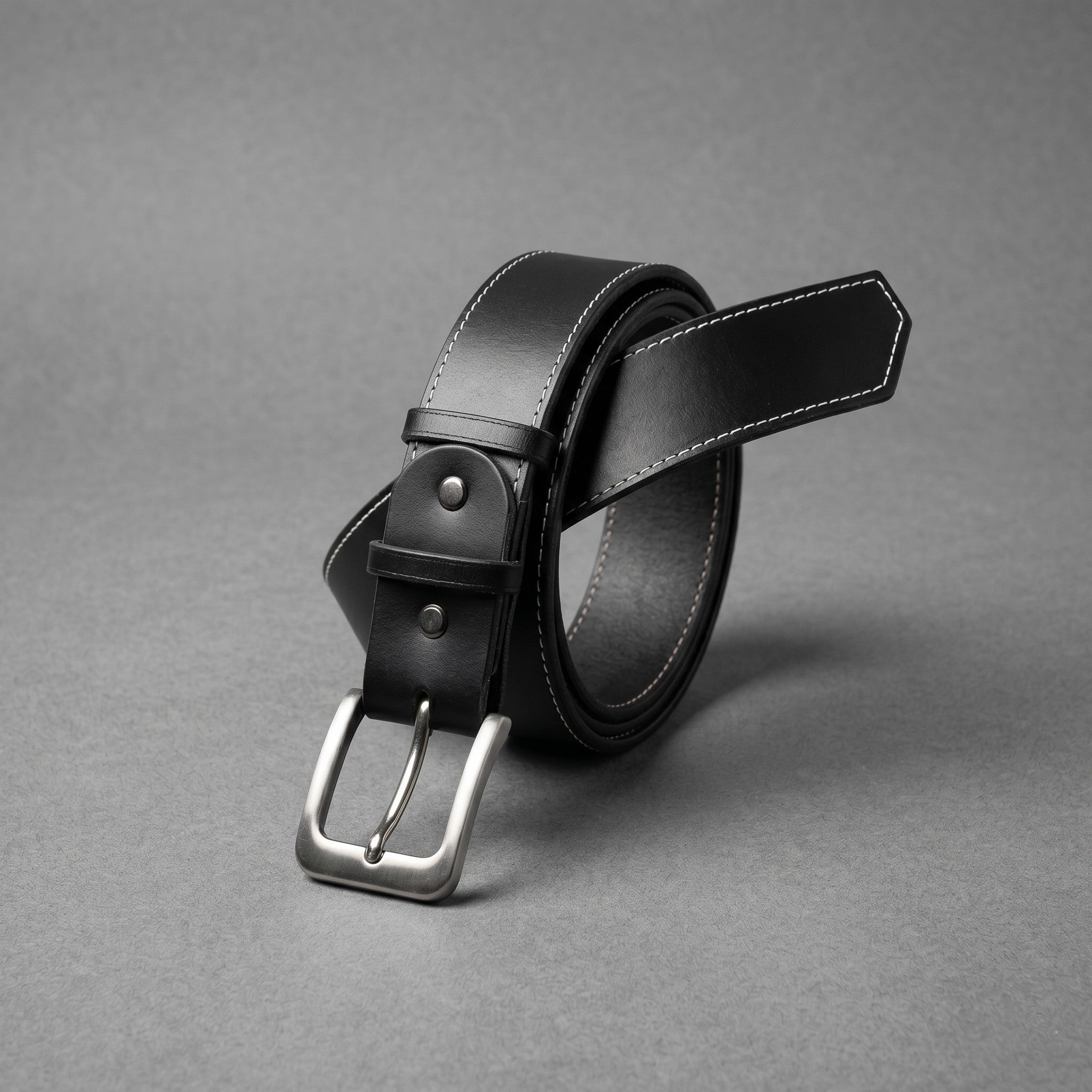 Classic Dress Belt — Vegetable-Tanned Leather — Stainless Steel Buckle