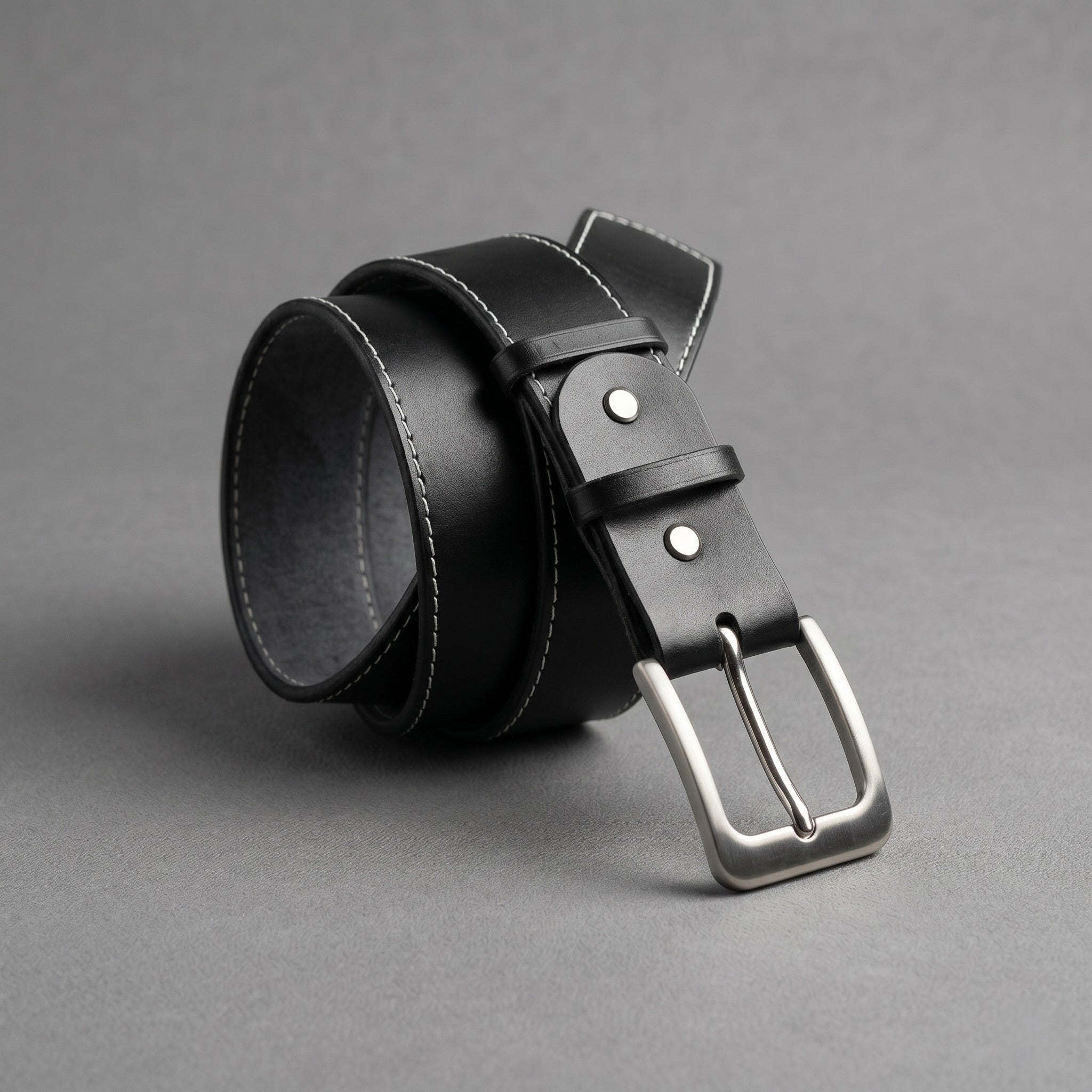 Classic Dress Belt — Vegetable-Tanned Leather — Stainless Steel Buckle